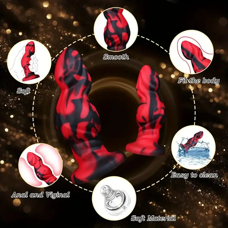 Silicone Anal Plug with Suction Cup Large Dildo Butt Plug For Beginners