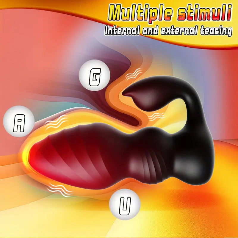 Dual Vibration Motor 7 Frequency Double Earthquake Anal Butt Plug