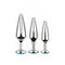Gem Base Metal Anal Plug Ass G-Spot Masturbation Tool Sex Massager