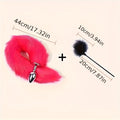 Anal Plug Tail Plus Feather Gradient Color Metal Anal Plug Tail Erotic Supplies
