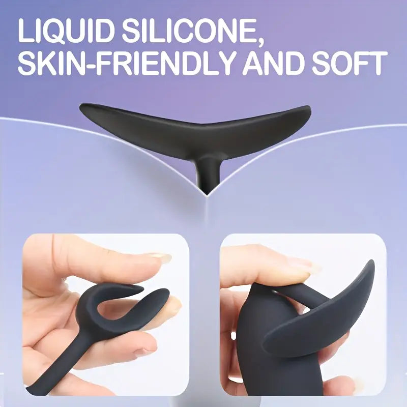 Black Silicone Butt Plug Gravity Anal Training Piston For Anal Vagina Sex
