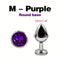 BDSM Metal Anal Plug With Gem Base For Beginner To Expert G-spot