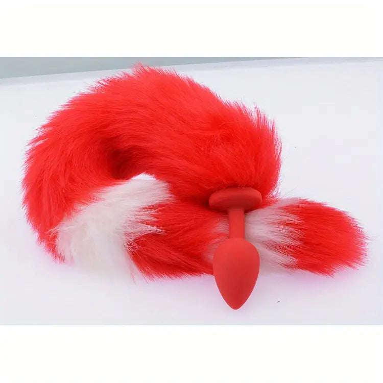 Fur Anal Fox Tail Metal Heads Butt Plug Adult Game Insert Stopper Set