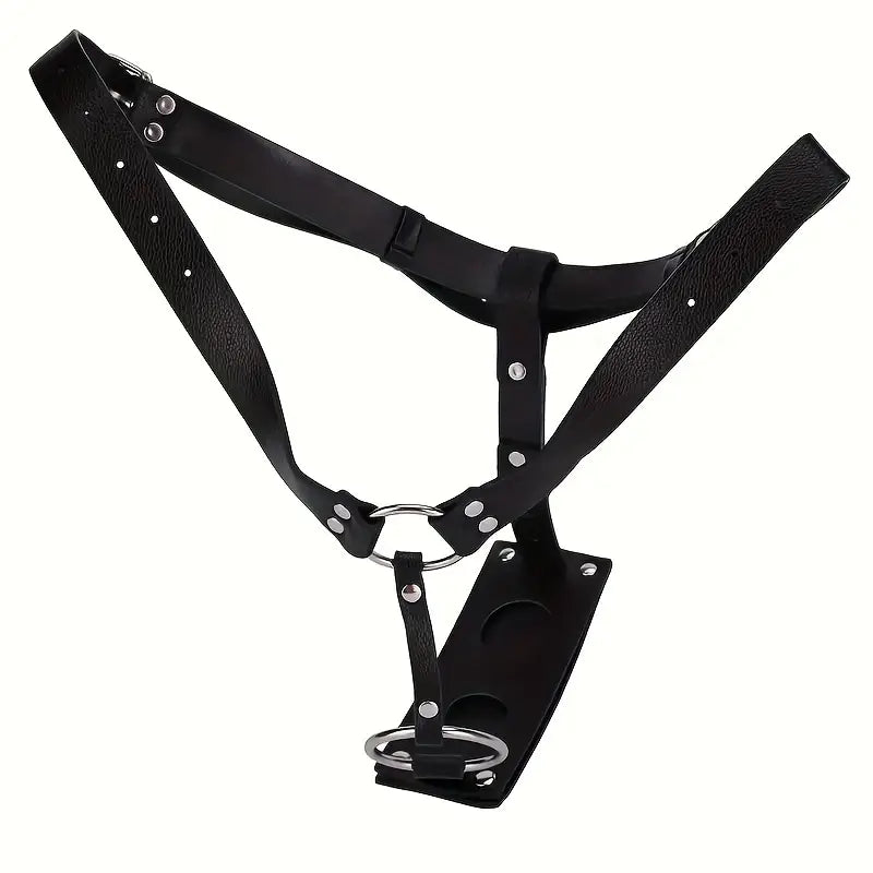 Removable Sexy Adjustable Cock Ring Harness With Anal Plug Dildo Strap
