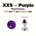 BDSM Metal Anal Plug With Gem Base For Beginner To Expert G-spot