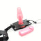 Faux Leather Chastity Pants Vibrating Anal Plug Adjustable Straps Metal Rings
