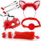 5pcs Coupling Fox Tail Role Playing Anal Plug Mask Ears Hairpin Posterior
