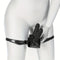Premium Leather Harness Chastity Panties Set Silicone Double Dildos