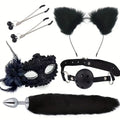 5pcs Coupling Fox Tail Role Playing Anal Plug Mask Ears Hairpin Posterior