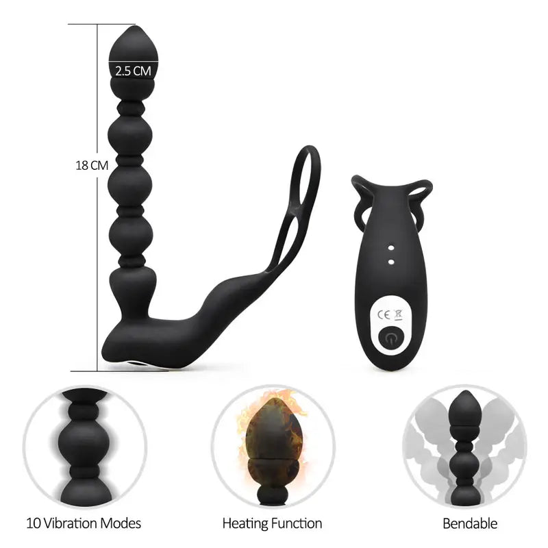 Anal Butt Plug Vibrator With 10 Thrusting Modes Prostate Massager