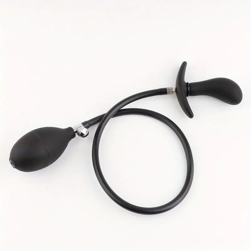 Silicone Inflatable Pump Dilator Massager Butt Plug For Couples Battery Free