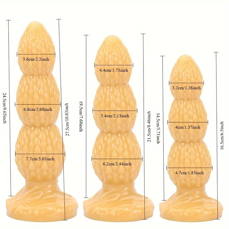 Golden Anal Plug Scaly Dragon Egg Butt Plug Large Novelty Soft Sex Toy