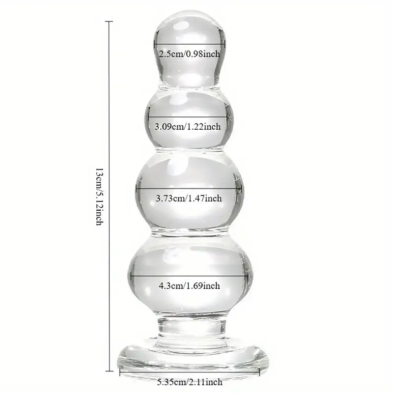 SM Glass Anal Plug Self-Wrist Massager Intimate Couple Play Toy