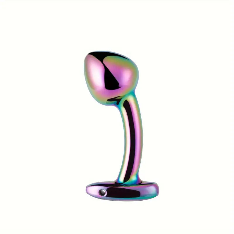 Radiant Gem Metal Anal Plug Curved Metal Anal Plug BDSM Butt Plug