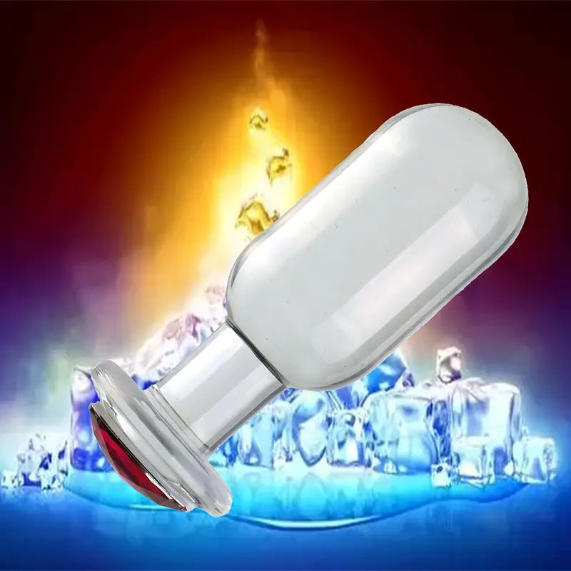 Crystal Glass Anal Plug With Luxury Jewelry Butt Plug Fetish Anus Stimulation