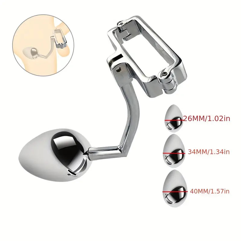 SM Metal Butt Plug Adult Sex Toy For Male Use With Cock Ring For Use