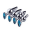 Metal Outdoor Jewel Base Butt Plug Sex Massager G-point Sex Toy Dildo