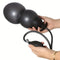 Manual Inflation Silicone Anal Plug Black Adult Toy Manual Expansion Toy