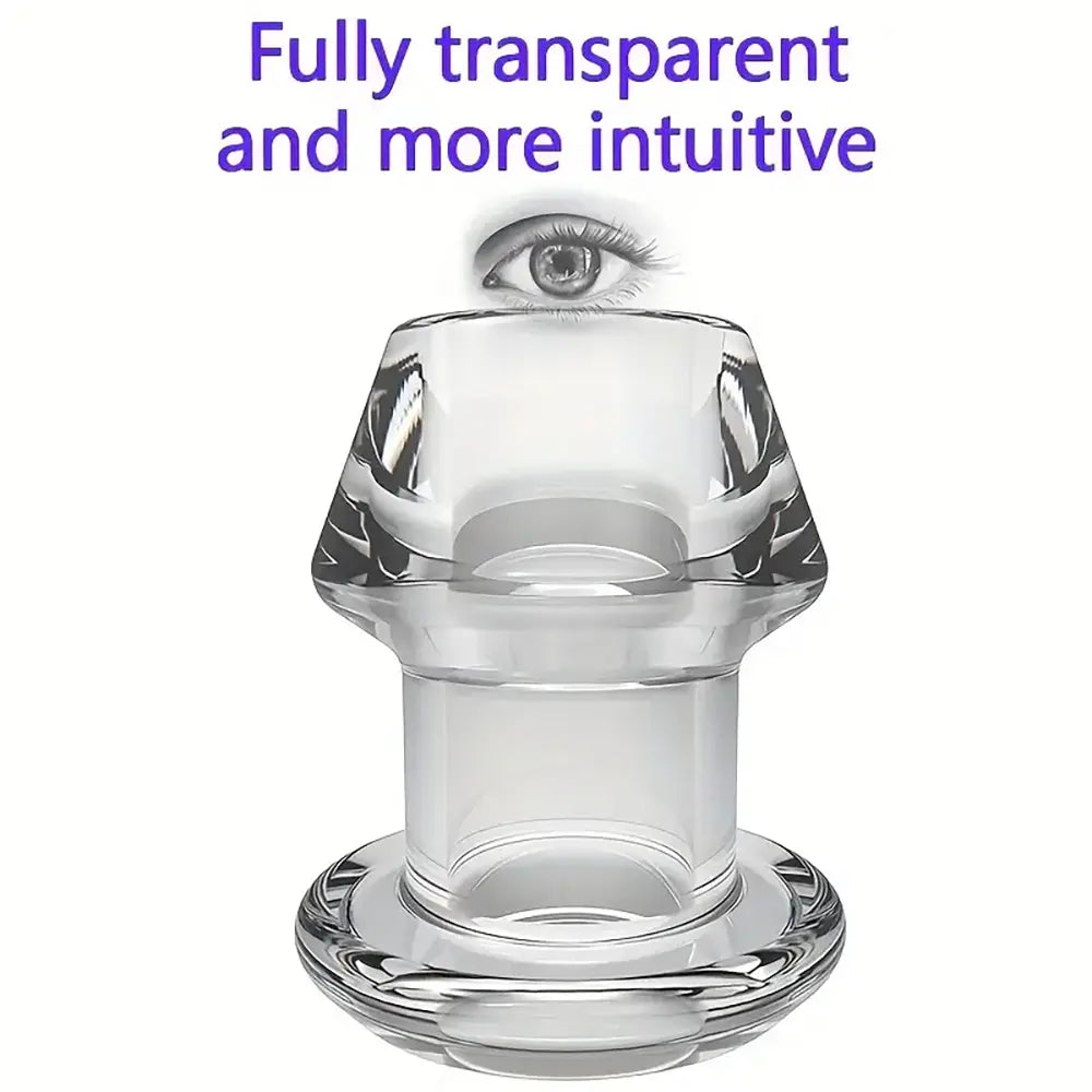 Transparent Back Chamber Anal Plug Enema and Anal Cleaning Dilator