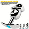 Aluminum Alloy Anal Plug Washable G-Point Dilator with Jewel Base