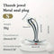 Golden Thumb Metal Male Anal Plugs With Gemstone Base Design