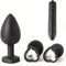 Jeweled Anal Training Set Metal Butt Plug Adult Trainer With Crystal Diamond