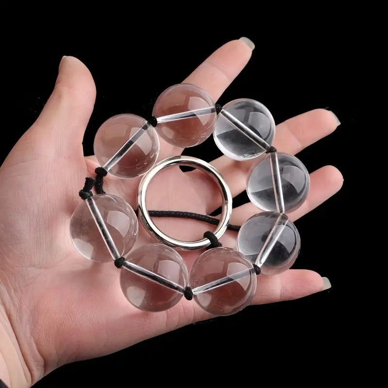 Crystal Glass Bead Anal Plug For Men Women Adult Sex Toy Beginners Crystal Glass Bead Anal Plug For Men Women Adult Sex Toy Beginners