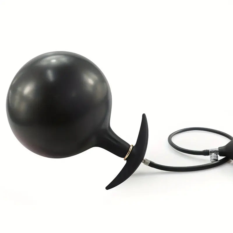 Unisex Anal Plug With Inflation Controller Inflatable Silicone Flirting Adult Toy