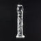 Elegant Transparent Crystal Dildo Glass Anal Plug Spiral Design Adult Toy