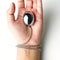 Metallic Stainless Steel Chain-Attached Elliptical Butt Plug For Outdoor Wear