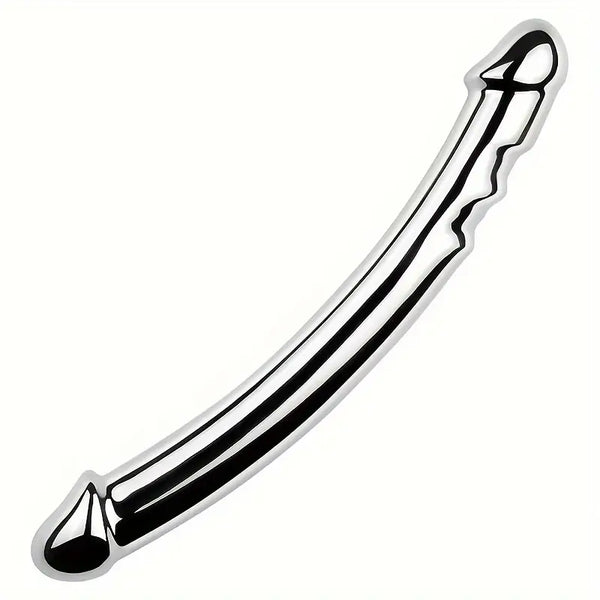 Double-Ended Metal Anal Butt Plug Double Head Dildo For G-spot Stimulator