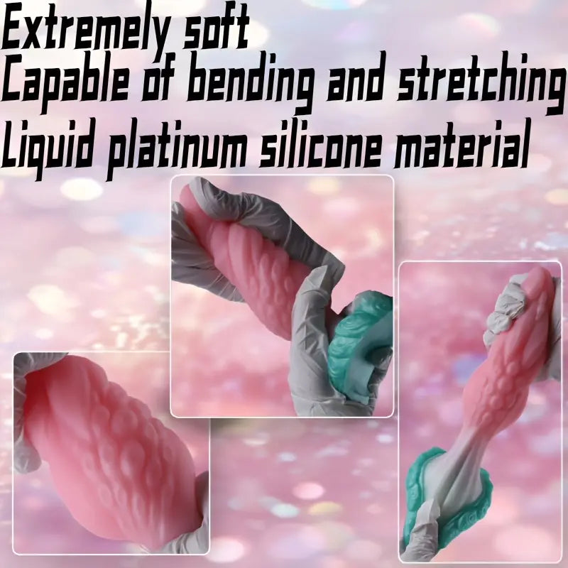 7.09in Monster Fantasy Thick Knot Dragon Silicone Dildo With Suction Cup