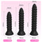 Silicone Anal Dildo 10 Vibrating Nail Shape Butt Plug With Screw Thread