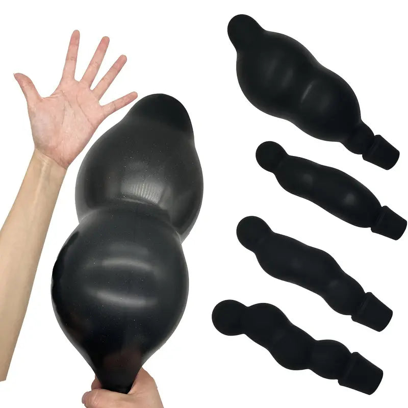 Inflatable Anal Plug Silicone Anal Beads Separate Pump Sex Toy For Men