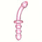Pink Glass Dildo Anal Plug Self-Wrist Handheld Massage Anal Beads