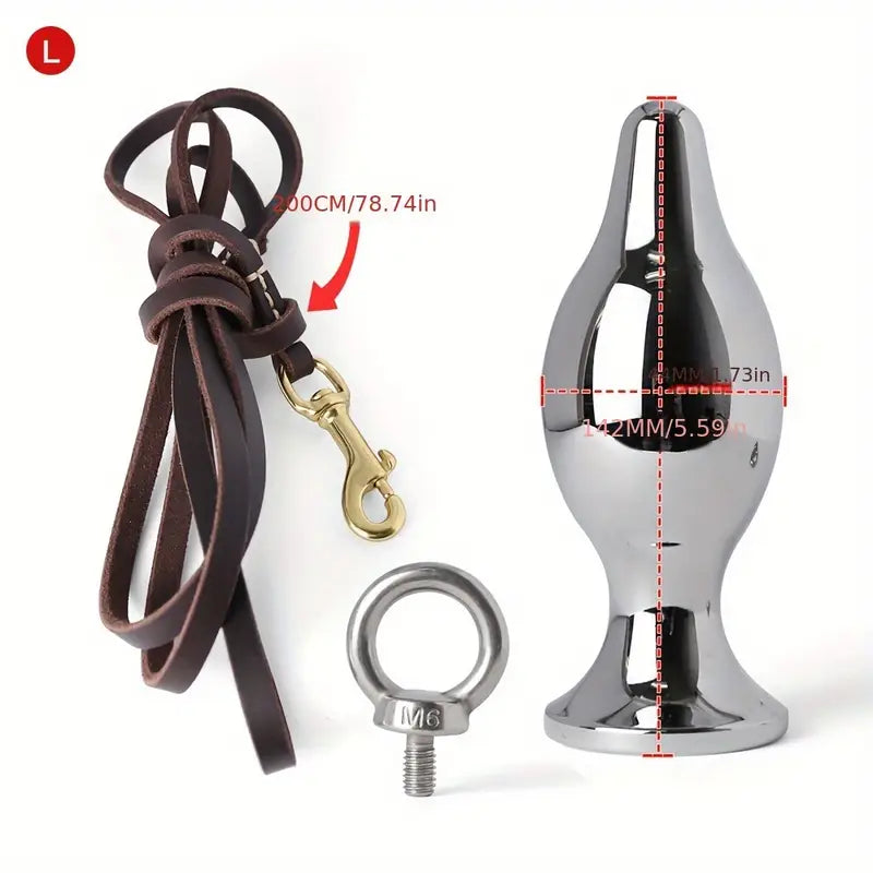 SM Alternative Traction Metal Anal Plug Dilator Ring For G-spot Stimulating
