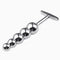 Fetish Kinky Sex Love Anal Beads Metal Butt Plug With 5 Graduated Balls