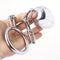 Metal Stainless Steel Chain Anus Plug Removable Chain Male Ring Set