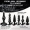 6pcs TPE Butt Beads Plug Set Silicone Anus Toys With Curved Base