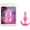Blush Curvy Anal Plug Wearable 3.5" Beginners Tapered Soft Anal Toy