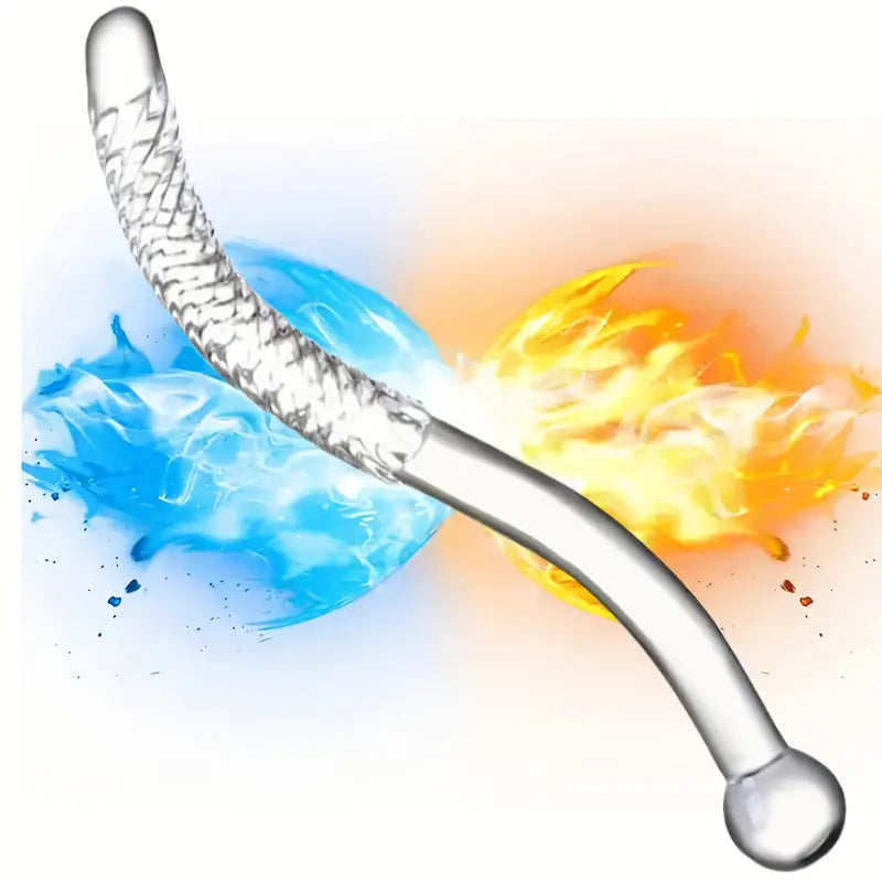 10.04in Crystal Glass Pleasure Wand Glass Dildo Crystal Double-Ended Penis
