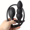 Manual Inflation Silicone Anal Plug Black Adult Toy Manual Expansion Toy