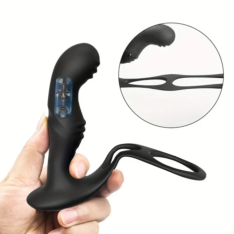 Remote Anal Vibrator 10 Speeds Delay Ejaculation Cock Ring Anus Plug