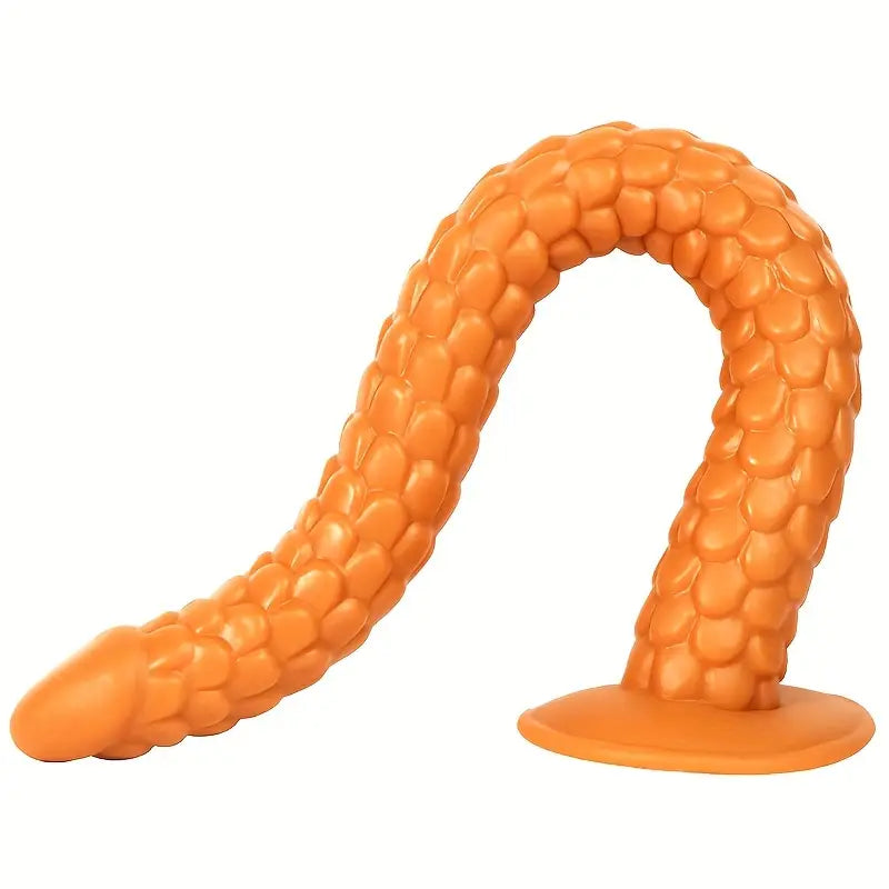 Long Orange TPE Anal Sex Toy For Anal Stimulation Dildo Butt Plug
