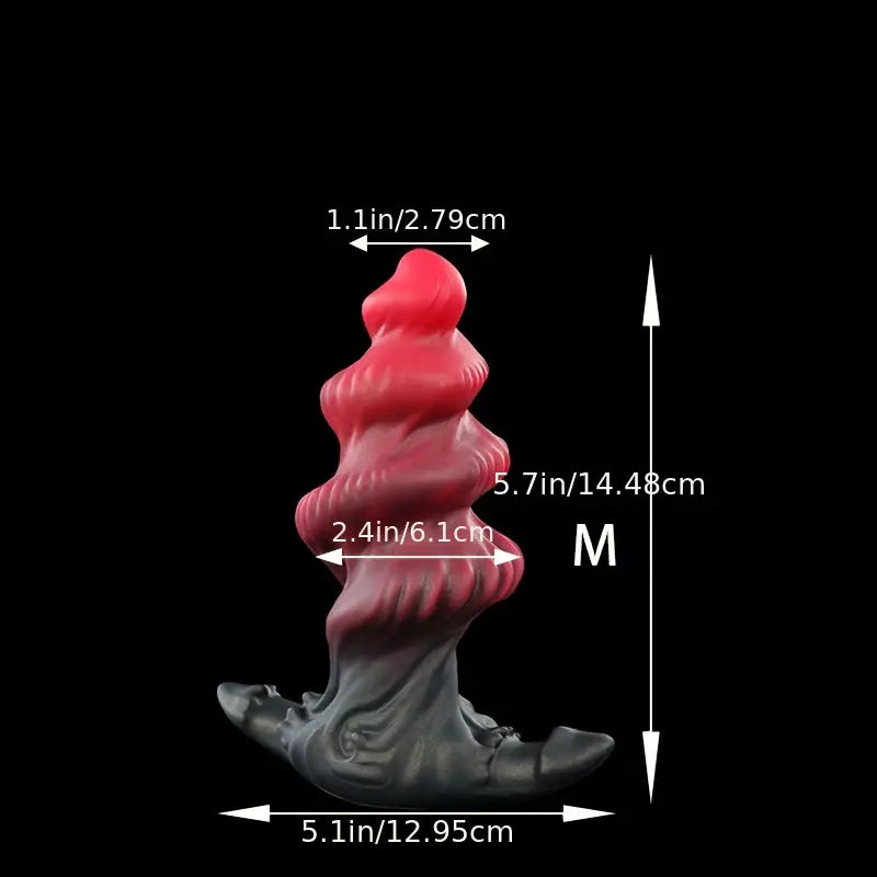Liquid Silicone Anal Plug Wearable Thread Melange Spin Prostate Massager