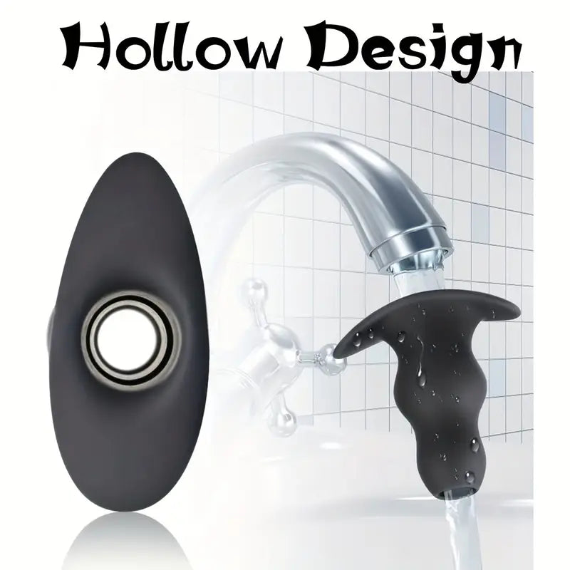 Silicone Anal Plug Dilator Toy Hollow Peep Design Narrow Flared Base