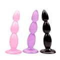 PVC Anal Plug Anal Dilation Device Wth Wavey Pearls Rear Tower Puller