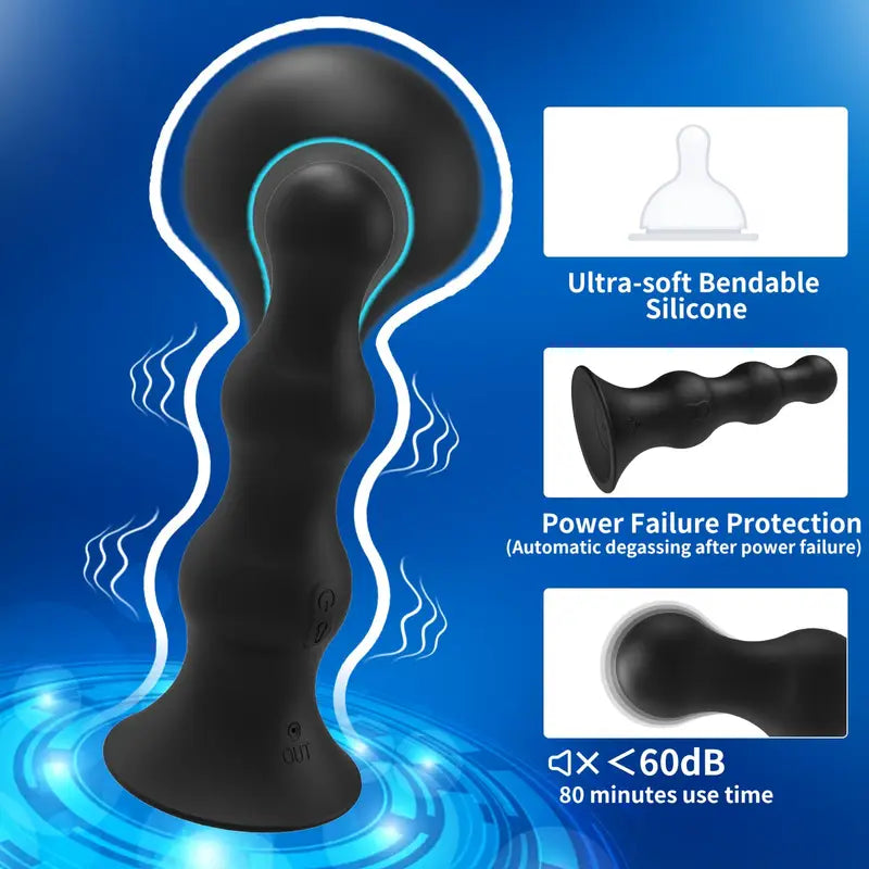 Butt Plug Prostate Massager Silicone 10 Vibration Modes Anal Sex Toy