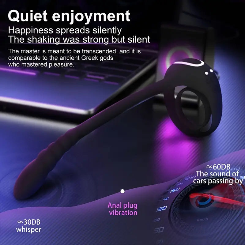 Gland Massager Prostate Anal Vibrator 10 Frequency Sperm Ring Anal Plug