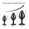 3PCS Anal Plug Anal Training Metal Adult Trainer Kit Toy Crystal Diamond